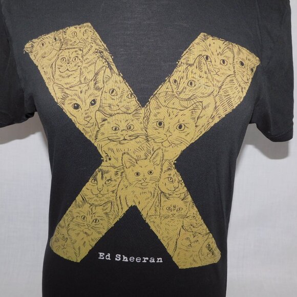 Hot Topic Womens S Ed Sheeran Green X Cats T Shirt - Picture 2 of 5